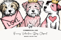 Funny Valentine Dog Clipart Product Image 1