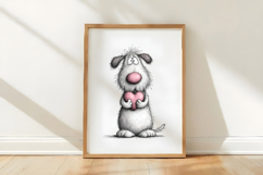 Funny Valentine Dog Clipart Product Image 3