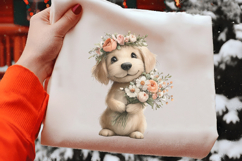 Funny Valentine Dogs Clipart, 4 Animal sublimation Design Product Image 2