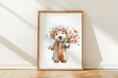 Funny Valentine Dogs Clipart, 4 Animal sublimation Design Product Image 3