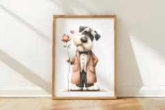 Funny Valentine Dogs Clipart PNG Product Image 3