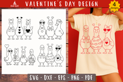 Funny Valentine Goose Coquette SVG