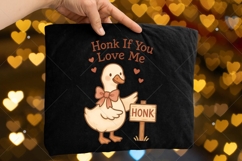 Funny Valentine Goose PNG, Honk If you Love Me Design Product Image 5