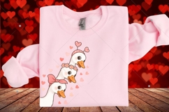 Funny Valentine Goose PNG, Cute Valentine Goose PNG, Pink Product Image 1