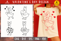 Funny Valentine Goose Love SVG