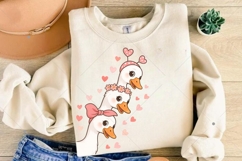 Funny Valentine Goose PNG, Cute Valentine Goose PNG, Pink Product Image 3