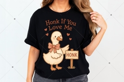 Funny Valentine Goose PNG, Honk If you Love Me Design Product Image 7