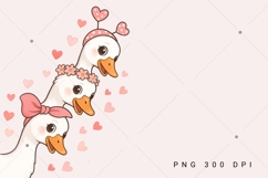 Funny Valentine Goose PNG, Cute Valentine Goose PNG, Pink Product Image 2