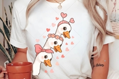 Funny Valentine Goose PNG, Cute Valentine Goose PNG, Pink Product Image 5