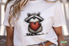Funny Valentine Raccoon Clipart Bundle Product Image 3