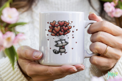 Funny Valentine Raccoon Clipart Bundle Product Image 4