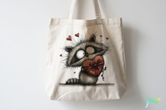 Funny Valentine Raccoon Clipart Bundle Product Image 5