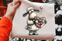 Funny Valentine Sheep Clipart Product Image 2