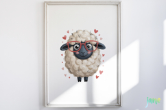 Funny Valentine Sheep Clipart Product Image 5