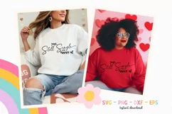 Funny Valentine Shirt PNG | Yep Still Single SVG Product Image 2