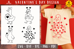 Funny Valentine Silly Goose SVG 