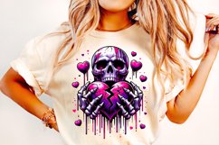 Skeleton Valentine PNG, Valentine&#039;s Day Funny Skeleton PNG Product Image 1