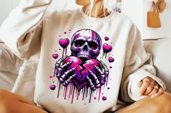 Skeleton Valentine PNG, Valentine's Day Funny Skeleton PNG Product Image 2