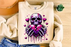 Skeleton Valentine PNG, Valentine&#039;s Day Funny Skeleton PNG Product Image 3
