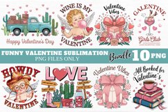 Funny Valentine Sublimation Bundle PNG Product Image 1