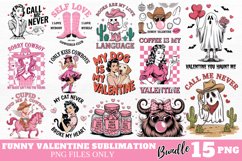 Funny Valentine Sublimation Bundle PNG Product Image 1