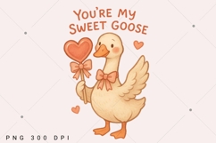 Funny Valentine's Day Goose PNG, You're My Sweet Goose PNG Product Image 1