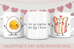 Valentines Day Sublimation Mug Wrap, couple mug wrap Product Image 1