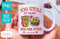 Funny Valentines Mug Wrap PNG, You stole my heart mug png Product Image 1