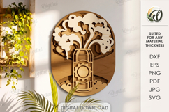 3D Drink Wall Decor Laser Cut. Kitchen Decor SVG Product Image 1