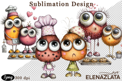 Kawaii Fruit Clipart | Watercolor Food Characters Product Image 1