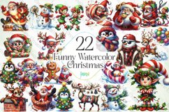 Funny Watercolor Christmas Sublimation Product Image 1