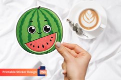 Funny Watermelon Sticker, Watermelon Slice Art Product Image 1