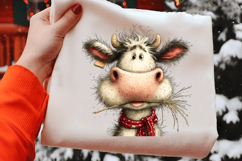 Funny western cows Clipart Sublimation Product Image 2