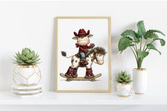 Funny Western Cows Clipart Product Image 2