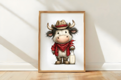 Funny western cows Clipart Sublimation Product Image 3