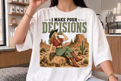 Funny western Design PNG - Vintage cowgirl graphic Product Image 2