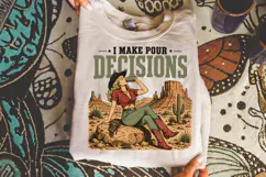 Funny western Design PNG - Vintage cowgirl graphic Product Image 3