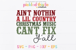 Ain&#039;t Nothin&#039; A Lil&#039; Country Christmas Music SVG Product Image 1