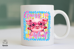 Guess What Pig Butt Joke Funny Farm Retro Sublimation Product Image 4