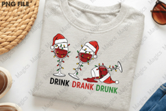 Funny Wine Christmas PNG Product Image 3