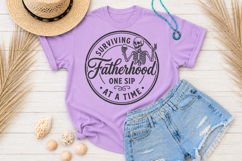 Surviving Fatherhood One Sip At A Time SVG, Funny Wine Dad Product Image 4