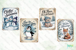 Funny Winter Greeting Card Clipart Product Image 1