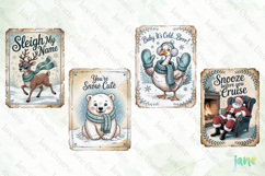 Funny Winter Greeting Card Clipart Product Image 1