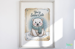 Funny Winter Greeting Card Clipart Product Image 5