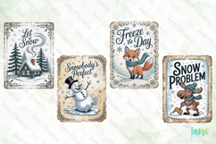 Funny Winter Greeting Card Clipart Product Image 1