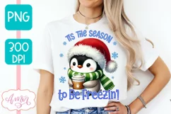 Funny winter sublimation PNG, Cute penguin shirt design Product Image 2