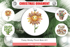 Wonky Floral Mom Ornament Product Image 1