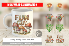 Wonky Floral Mom Mug Wrap Product Image 1