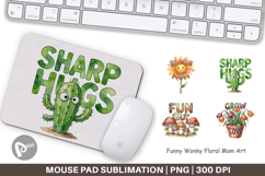Wonky Floral Mom Mouse Pad Product Image 1