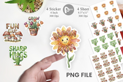 Wonky Floral Mom Sticker Product Image 1